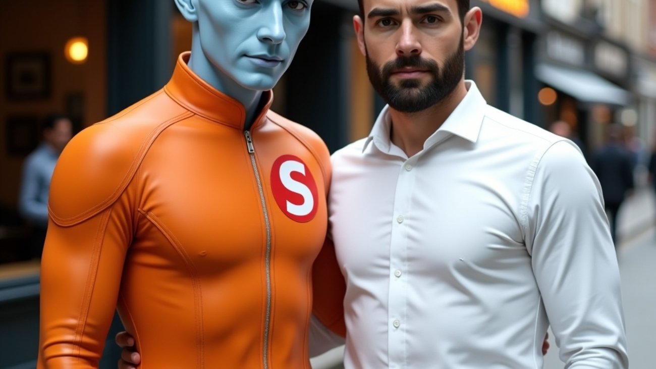 shalzed and simon outside cafe maya