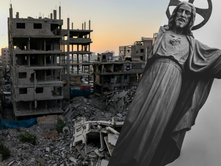 war statue of jesus