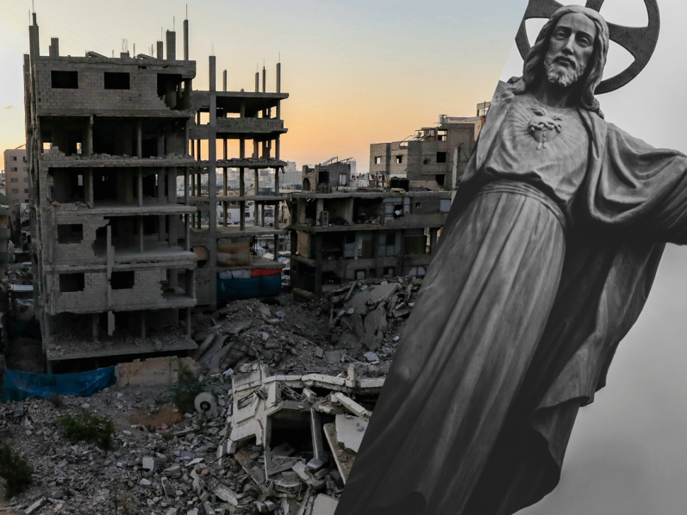war statue of jesus