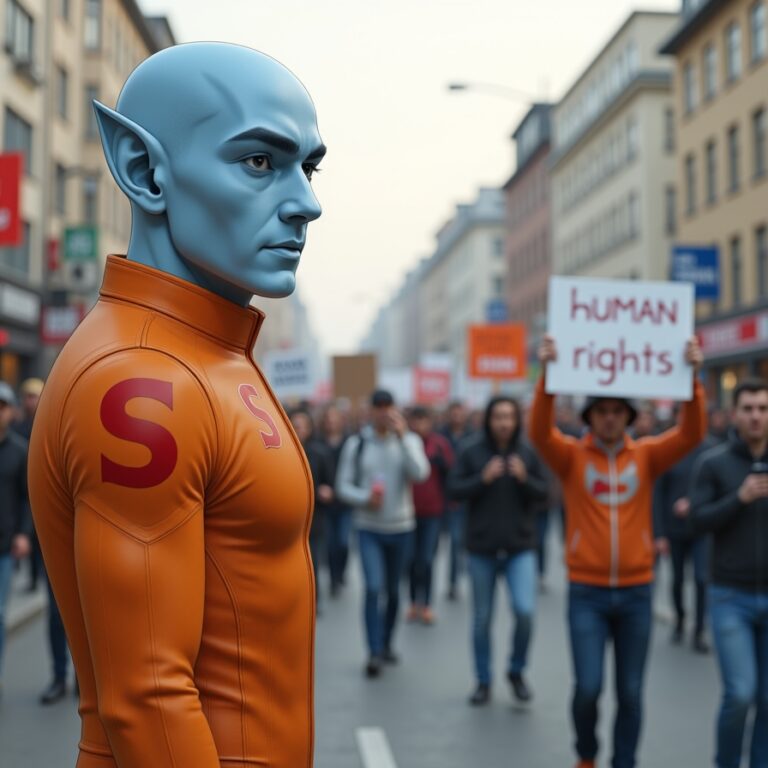 Shalzed watching human rights march